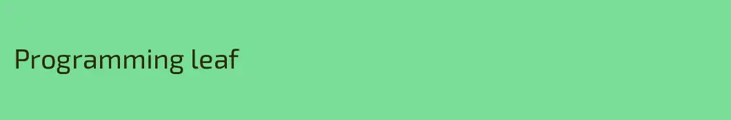 Programming leaf